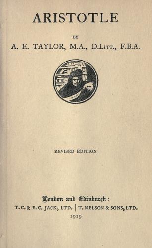 Copertina di Aristotle