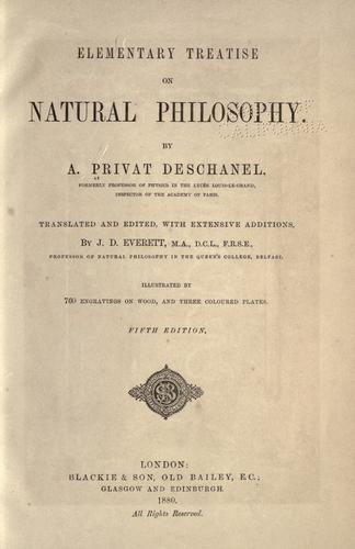 Copertina di Elementary treatise on natural philosophy