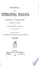 Copertina di Storia della letteratura italiana, di Adolfo Gaspary