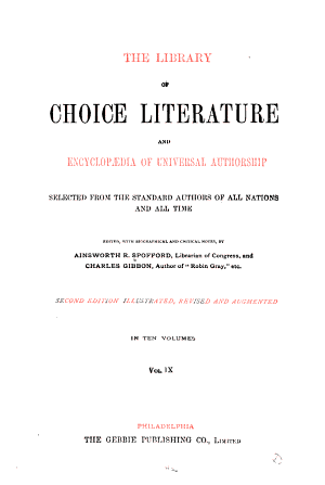 Copertina di Library of Choice Literature and Encyclopaedia of Universal Authorship