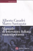 Copertina di Manuale di letteratura italiana contemporanea