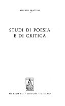 Copertina di Studi di poesia e di critica