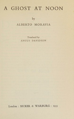 Copertina di A ghost at noon