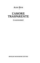 Copertina di L'amore trasparente