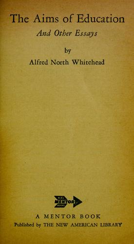 Copertina di The aims of education, and other essays
