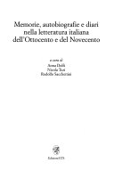 Copertina di Memorie, autobiografie e diari nella letteratura italiana dell'Ottocento e del Novecento