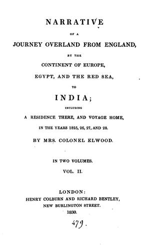 Copertina di Narrative of a journey overland from England, by the continent of Europe, Egypt, and the Red sea, to India