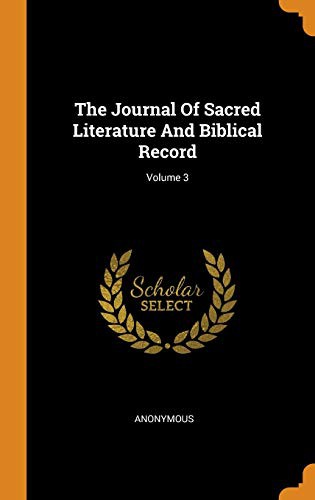 Copertina di The Journal Of Sacred Literature And Biblical Record; Volume 3