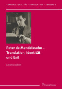 Copertina di Peter de Mendelssohn – Translation, Identität und Exil