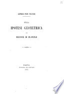 Copertina di Sulla ipotesi geometrica nel Menone di Platone