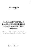 Copertina di La narrativa italiana dal neosperimentalismo alla neoavanguardia (1950-1983)