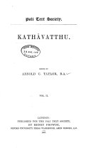 Copertina di Kathāvatthu