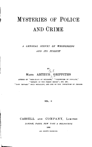 Copertina di Mysteries of Police and Crime