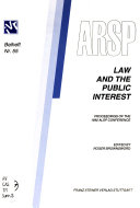 Copertina di Law and the Public Interest