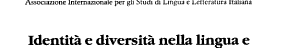 Copertina di Identità e diversità nella lingua e nella letteratura italiana: Poesia e narrativa della novecento