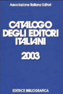 Copertina di Catalogo degli editori italiani 2003