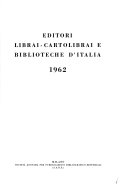Copertina di Editori, librai, cartolibrai e biblioteche d'Italia