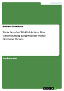 Copertina di Zwischen den Wirklichkeiten. Eine Untersuchung ausgewählter Werke Hermann Hesses