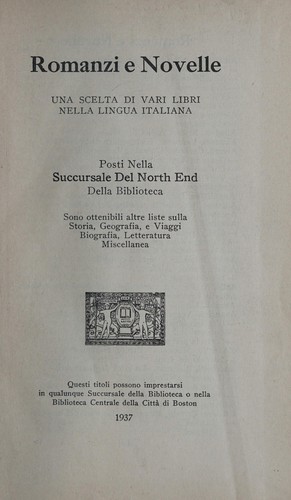 Copertina di Romanzi e novelle