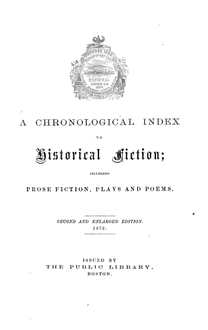 Copertina di A Chronological Index to Historical Fiction