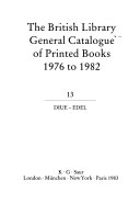 Copertina di The British Library General Catalogue of Printed Books 1976 to 1982