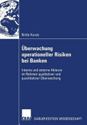 Copertina di Überwachung operationeller Risiken bei Banken