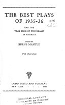 Copertina di Burns Mantle Best Plays and the Year Book of the Drama in America