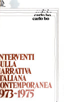 Copertina di Interventi sulla narrativa italiana contemporanea : 1973-1975