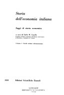 Copertina di Storia dell'economia italiana: Secoli settimodiciassettesimo