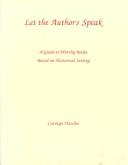 Copertina di Let the authors speak