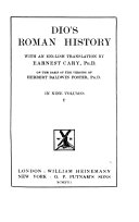 Copertina di Dio's Roman History: Books XLVI-L