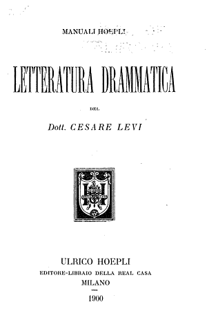 Copertina di Letteratura drammatica
