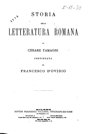 Copertina di Storia letteraria d'Italia