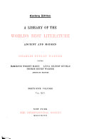 Copertina di A Library of the World's Best Literature, Ancient and Modern: Synopses of books. General index