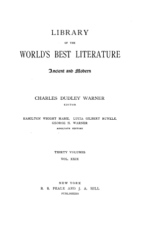 Copertina di Library of the World's Best Literature, Ancient and Modern: Biographical dictionary