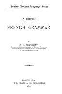 Copertina di A Short French Grammar