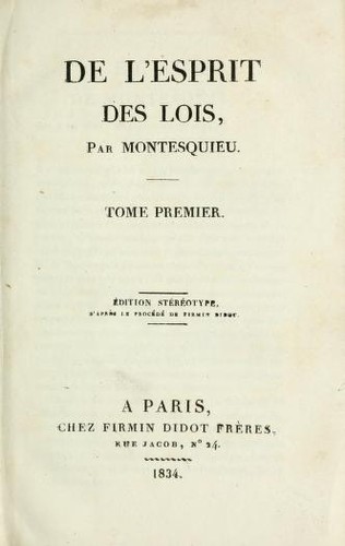 Copertina di De l'esprit des lois