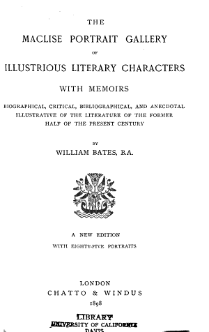 Copertina di The Maclise Portrait-gallery of Illustrious Literary Characters