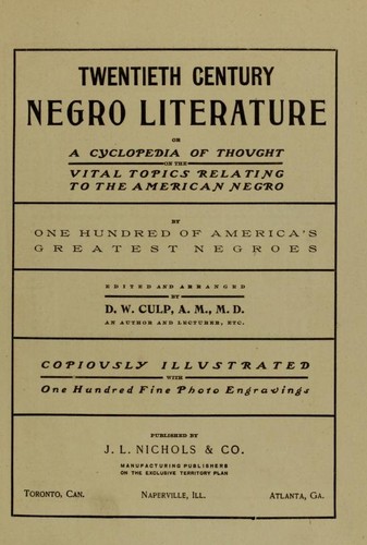 Copertina di Twentieth century Negro literature