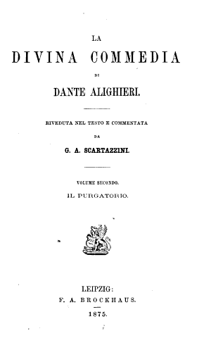 Copertina di La divina commedia: Il Purgatorio
