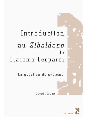 Copertina di Introduction au Zibaldone de Giacomo Leopardi
