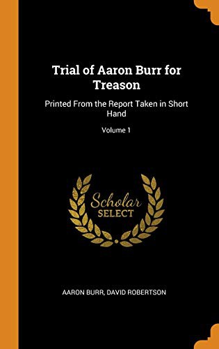 Copertina di Trial of Aaron Burr for Treason