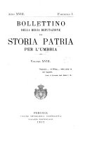 Copertina di Bollettino della Deputazione di storia patria per l'Umbria