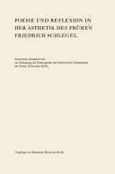 Copertina di Poesie und Reflexion in der Ästhetik des Frühen Friedrich Schlegel