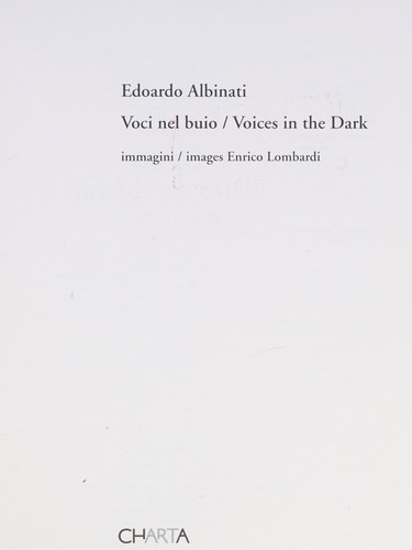 Copertina di Voci nel buio =