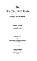 Copertina di The Olds (Old, Ould) Family in England and America