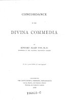 Copertina di Concordance of the Divina Commedia