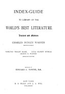 Copertina di Index-guide to Library of the World's Best Literature, Ancient and Modern