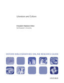 Copertina di Literature and Culture: Oxford Bibliographies Online Research Guide