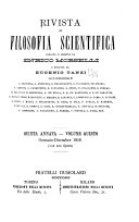 Copertina di Rivista di filosofia scientifica